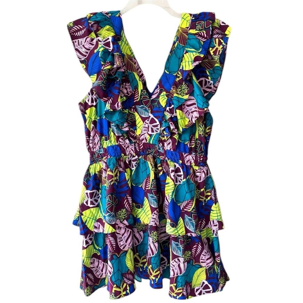 NWT Coolibar Leaf Print Mini Dress SZ XL